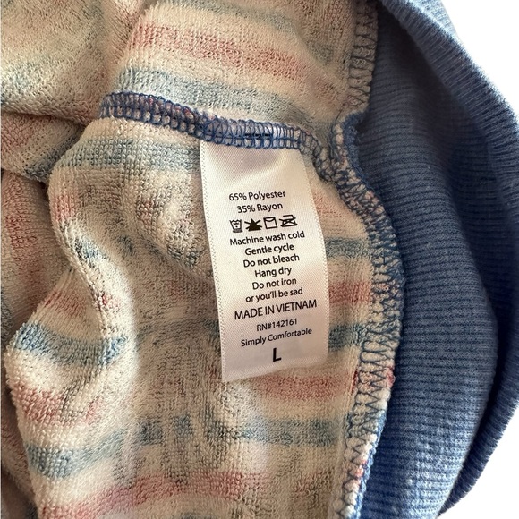 LULA ROE SIMPLY COMFORTABLE TOP SHORT SLEEVE PLANES PATRIOTIC WOMENS SZ LARGE - Picture 4 of 10